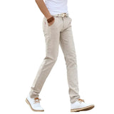 Slim Fit Linnenbroek