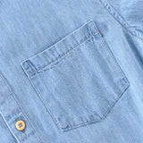 Korte mouw denim shirt