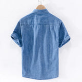 Korte mouw denim shirt