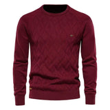 Heren sweater Theodor met ruitpatroon