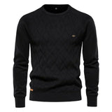 Heren sweater Theodor met ruitpatroon