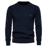 Heren sweater Theodor met ruitpatroon
