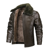 Leren Fleece Jas