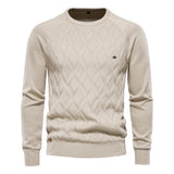 Heren sweater Theodor met ruitpatroon