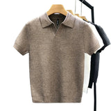 Ademende Gebreide Polo T-shirt