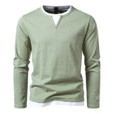 Alwin Premium Lange Mouwen T-shirt van Geborsteld Katoen