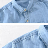Korte mouw denim shirt