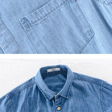Korte mouw denim shirt