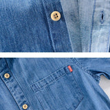 Korte mouw denim shirt