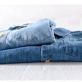 Korte mouw denim shirt