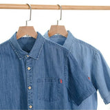Korte mouw denim shirt