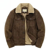 Corduroy jas met kasjmier voering