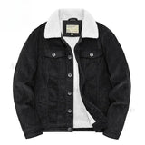 Corduroy jas met kasjmier voering