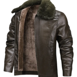 Leren Fleece Jas