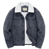 Corduroy jas met kasjmier voering
